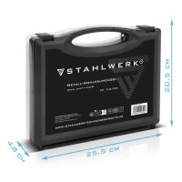 STAHLWERK Metall-Hohlraumdübel 141-teiliges Set M4 x 32 | M4 x 38 | M4 x 46 | M5 x 37 | M5 x 52 | M5 x 65 | M6 x 37 | M6 x 52 | M6 x 65 Metalldübel mit vormontierten Schrauben für Trockenbau-Arbeiten