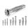 STAHLWERK Metall-Hohlraumdübel 141-teiliges Set M4 x 32 | M4 x 38 | M4 x 46 | M5 x 37 | M5 x 52 | M5 x 65 | M6 x 37 | M6 x 52 | M6 x 65 Metalldübel mit vormontierten Schrauben für Trockenbau-Arbeiten