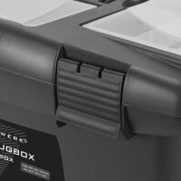 STAHLWERK Værktøjskassesæt med 5 tomme værktøjskasser | værktøjskasse | værktøjskuffert | værktøjsorganisator | 5 i 1 modulsystem med integrerede sortimentskasser