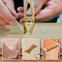 STAHLWERK bevel with stop Angle bevel | combination angle | multi-function angle | carpenters angle | squaring rule | bevel gauge | angle ruler for precise measuring, scribing, marking and drawing