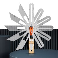 STAHLWERK bevel with stop Angle bevel | combination angle | multi-function angle | carpenters angle | squaring rule | bevel gauge | angle ruler for precise measuring, scribing, marking and drawing