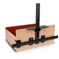 STAHLWERK Prowadnica wiertarska z ogranicznikiem regulowany aluminiowy szablon wiertarski | prowadnica wiertarska | pomoc przy wierceniu | kolek rozporowy | kolek rozporowy do dokladnego