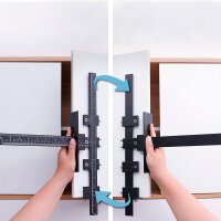 STAHLWERK Prowadnica wiertarska z ogranicznikiem regulowany aluminiowy szablon wiertarski | prowadnica wiertarska | pomoc przy wierceniu | kolek rozporowy | kolek rozporowy do dokladnego