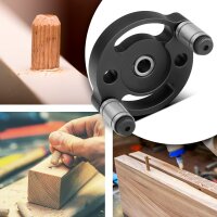 STAHLWERK Dowel jig set with drill bushes and drill bits 3 | 4 | 5 | 6 | 7 | 8 | 9 | 10 mm Self-centering dowel aid | dowel jig | drilling template | drilling guide | drilling aid | drilling jig for