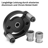 STAHLWERK Dowel jig set with drill bushes and drill bits 3 | 4 | 5 | 6 | 7 | 8 | 9 | 10 mm Self-centering dowel aid | dowel jig | drilling template | drilling guide | drilling aid | drilling jig for