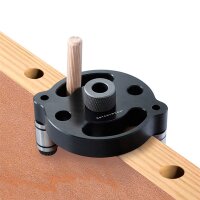 STAHLWERK Dowel jig set with drill bushes and drill bits 3 | 4 | 5 | 6 | 7 | 8 | 9 | 10 mm Self-centering dowel aid | dowel jig | drilling template | drilling guide | drilling aid | drilling jig for