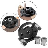 STAHLWERK Dowel jig set with drill bushes and drill bits 3 | 4 | 5 | 6 | 7 | 8 | 9 | 10 mm Self-centering dowel aid | dowel jig | drilling template | drilling guide | drilling aid | drilling jig for