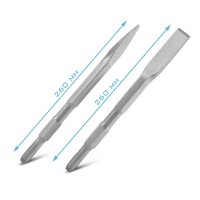 STAHLWERK Mejselsæt med 6 stk. med 3 flade mejsler og 3 spidse mejsler 17 x 260 mm sekskantet sokkel til nedbrydningshammer | mejselhammer | mejselhammer | slaghammer | borehammer | nedbrydningshammer