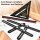 STAHLWERK Ruler set with multi-angle measuring ruler, triangular ruler and angle triangle with stop for precise measuring, scribing, marking and drawing
