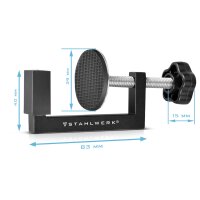 STAHLWERK G-klämmor set om 4 för träbearbetning | G-klämma | skruvklämmor | skruvklämmor för säker fixering av arbetsstycken | DIY | möbelmontering
