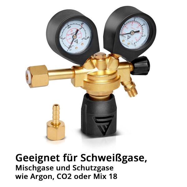 Gasflaschenregler Mit Manometer – 120 Bar, Mikro-Druckminderer Für CO2/Argon, MIG/WIG-Schweißen