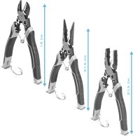 STAHLWERK Tangenset van 3 met combinatietang schuin- en rondsnijtang van hoogwaardig chroom-vanadium