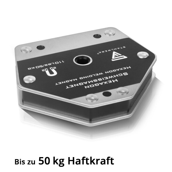 Hexagonal Magnet STAHLWERK Hexagon welding magnet versatile applications 50 kg holding ...