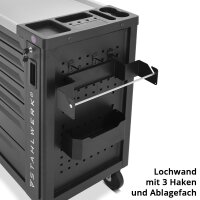 B-Ware: STAHLWERK Werkstattwagen PHOENIX bestückt mit 262 Premium-Werkzeugen aus Chrom-Vanadium abschließbarer Werkzeugwagen | Profi Montagewagen mit 7 Schubladen, Seitenauszug und gummierten Long-Life-Rollen
