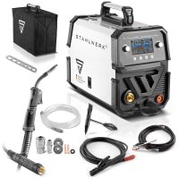 B-Ware: STAHLWERK Schwei&szlig;ger&auml;t MIG MAG 200 ST Digital IGBT Schutzgas-Schwei&szlig;ger&auml;t | Inverter mit 200 A, Spot-Funktion, synergischem Drahtvorschub, FLUX und MMA | ARC Funktion