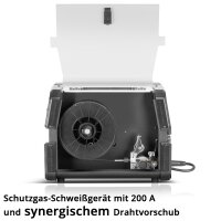 B-Ware: STAHLWERK Schwei&szlig;ger&auml;t MIG MAG 200 ST Digital IGBT Schutzgas-Schwei&szlig;ger&auml;t | Inverter mit 200 A, Spot-Funktion, synergischem Drahtvorschub, FLUX und MMA | ARC Funktion
