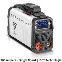 B-Ware: STAHLWERK Schwei&szlig;ger&auml;t ARC 200 MD Digital - DC MMA | E-Hand| Lift-TIG Inverter mit 200 Ampere, Digital-Display, IGBT Technologie und Single-Board