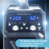 STAHLWERK Poste de soudage MIG MAG 200 ST PLUS Equipement complet Poste de soudage à gaz inerte | IGBT Inverter avec 200 A, dévidoir synergique, FLUX, Lift-TIG et MMA | Fonction ARC
