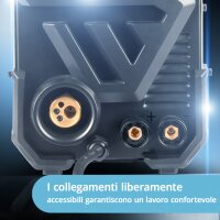Saldatrice STAHLWERK MIG MAG 200 ST saldatrice a gas completamente equipaggiata | inverter IGBT con 200 A, alimentazione filo sinergica, FLUX, Lift-TIG e MMA | funzione ARC
