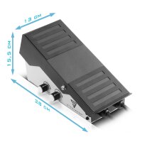 STAHLWERK WIG-Fußpedal für die Schweißgeräte AC/DC WIG 200 Puls Pro und AC/DC WIG 200 Puls Pro Digital Fußsteuerung | Fußschalter | Fernsteuerung | Pedalschalter | Fernregler mit 4 m Kabel