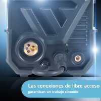 STAHLWERK MIG MAG 200 Puls Pro Soldadora digital de arco con protección de gas | Inversor IGBT con 200 A | Alimentación de hilo sinérgica | Accionamiento de 4 rodillos | Función de soldadura FLUX, Lift-TIG, MMA/ARC, CuSi | Pulso MIG para aluminio