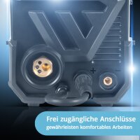 STAHLWERK MIG MAG 200 Spot Puls Pro Digital Vollausstattung Schutzgas-Schweißgerät | IGBT Inverter 200 A | Synergischer Drahtvorschub | 4-Rollen-Antrieb | FLUX, Lift-TIG, MMA, CuSi | MIG-Puls für Alu