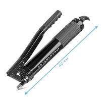 STAHLWERK enhåndsfedtsprøjte 600 ml 550 bar | Håndgrebspistol af robust stål | Fedtsprøjte til løst fedt eller 400 g patron | Håndsprøjte til smøring med fleksibel slange og forlængerrør