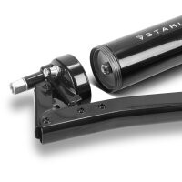 STAHLWERK enhåndsfedtsprøjte 600 ml 550 bar | Håndgrebspistol af robust stål | Fedtsprøjte til løst fedt eller 400 g patron | Håndsprøjte til smøring med fleksibel slange og forlængerrør