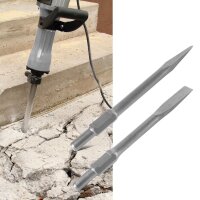 STAHLWERK sada 2 sekáčů s plochým sekáčem a špičatým sekáčem 30 x 380 mm se šestihrannou hlavicí pro bourací kladivo | sekací kladivo | sekáčové kladivo | úderové kladivo | rotační kladivo | bourací kladivo