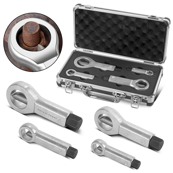 STAHLWERK set di spaccadadi 9-36 mm Set di spaccadadi da 4 pezzi | allenta dadi | apri dadi | spacca dadi | strumento per allentare i dadi stretti