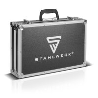 STAHLWERK sada klíčů na olejové filtry 23dílná sada nářadí na výměnu oleje s hliníkovou sadou víček olejových filtrů, oboustranným ráčnovým a kroužkovým klíčem | klíč na víčka olejových filtrů | speciální nářadí pro výměnu oleje ve vozidle