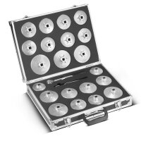 STAHLWERK sada klíčů na olejové filtry 23dílná sada nářadí na výměnu oleje s hliníkovou sadou víček olejových filtrů, oboustranným ráčnovým a kroužkovým klíčem | klíč na víčka olejových filtrů | speciální nářadí pro výměnu oleje ve vozidle