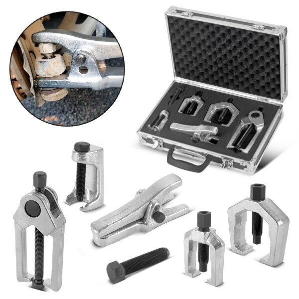 STAHLWERK pallonivelen ulosvetosarja 5-osainen pallonivelen ulosvedin | sidontatangon ulosvedin | pallonivelen ulosvedin | pallonivelen työkalu | ajoneuvon erikoistyökalu | erikoistyökalu