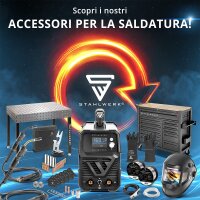 STAHLWERK set di 2 fili animati FLUX E71T-GS 1,0 mm | bobina di filo da 1 kg D100 | bobina di filo per mandrino da 16 mm | filo per saldatura premium | filo di apporto | filo per saldatura universale | elettrodo per filo animato | MIG MAG