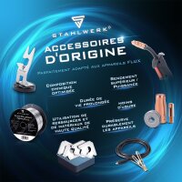 STAHLWERK Lot de 2 fils fourrés FLUX E71T-GS 1,0 mm | Bobine de fil de 1 kg D100 | Bobine de fil pour mandrin de 16 mm | Fil de soudage premium | Matériau dapport | Fil de soudage universel | Fil-électrode fourré | MIG MAG