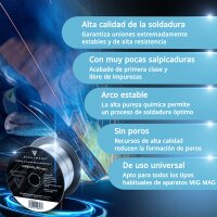 STAHLWERK 2 x MIG MAG alambre para soldadura de aluminio ER4043 (AlSi5) 1.0 mm 0.45 kg carrete de alambre | bobina de alambre | metal de aportación | alambre para soldadura universal | electrodo de