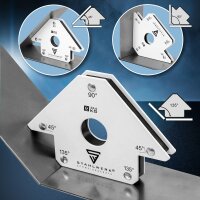 STAHLWERK 4 x magnetic welding angle 45&deg; x 90&deg; x 135&deg;, 22.6 kg / 50 lbs set of 4