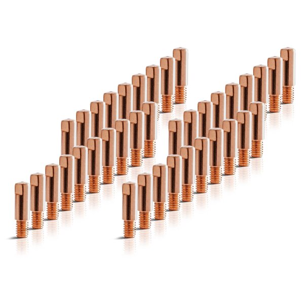 STAHLWERK Set van 2 AK15 | MB15 | AK14 | MB14 contacttips | contacttips M6x25 in 0,9 mm MIG MAG slijtdelen set | lastoebehoren voor lastoortsen