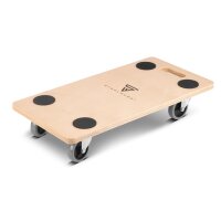 STAHLWERK vogn TRS-250 ST med 250 kg bæreevne og gummibelagte drejehjul 58 x 29 cm Platformvogn | Transportvogn | Møbelvogn | Rullebræt | Håndvogn | TÜV + GS-testet