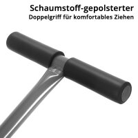 STAHLWERK Chariot TRS-250 ST avec poignée Capacité de charge 250 kg et roues pivotantes caoutchoutées 58 x 29 cm Chariot plate-forme | Chariot de transport | Rouleur de meubles | Planche à roulettes | Chariot manuel | Certifié TÜV + GS