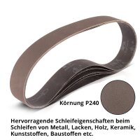 STAHLWERK slibeb&aring;ndss&aelig;t med 10 stk. med korn P240 40 x 760 mm universalslibepapir | stofslibeb&aring;nd | slibemidler til r&oslash;rb&aring;ndslibere, b&aring;ndslibere og slibemaskiner