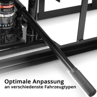 B-Ware : STAHLWERK Rampe daccès hydraulique GTH-14 ST avec capacité de charge de 5 tonnes Rampe daccès avec cric | Rampe auto réglable en hauteur | Rampe voiture | Rampe voiture