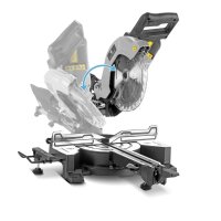 B-Ware: STAHLWERK cross-cut saw CPM-254 ST pull saw | mitre saw | circular saw with 2,100 W power, infinitely variable 45&deg; tilting on both sides with switchable laser including 254 mm precision saw blade