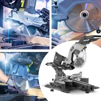 B-Ware: STAHLWERK cross-cut saw CPM-254 ST pull saw | mitre saw | circular saw with 2,100 W power, infinitely variable 45&deg; tilting on both sides with switchable laser including 254 mm precision saw blade