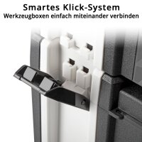 B-Goods: STAHLWERK Universal Toolbox Set / Toolbox / Tool case, stackable 5 in 1 modular system made of heavy-duty ABS plastic with carrying handle and sturdy swivel castors