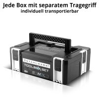 B-Goods: STAHLWERK Universal Toolbox Set / Toolbox / Tool case, stackable 5 in 1 modular system made of heavy-duty ABS plastic with carrying handle and sturdy swivel castors