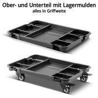 B-Goods: STAHLWERK Universal Toolbox Set / Toolbox / Tool case, stackable 5 in 1 modular system made of heavy-duty ABS plastic with carrying handle and sturdy swivel castors