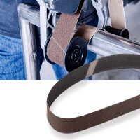 STAHLWERK Slibeb&aring;nd s&aelig;t med 10 stk. med korn P80 40 x 760 mm Universal slibepapir | stofslibeb&aring;nd | slibemiddel til r&oslash;rb&aring;ndslibere, b&aring;ndslibere og slibemaskiner