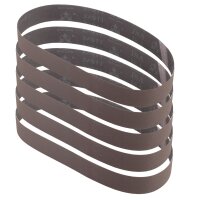 STAHLWERK Slibeb&aring;nd s&aelig;t med 10 stk. med korn P80 40 x 760 mm Universal slibepapir | stofslibeb&aring;nd | slibemiddel til r&oslash;rb&aring;ndslibere, b&aring;ndslibere og slibemaskiner