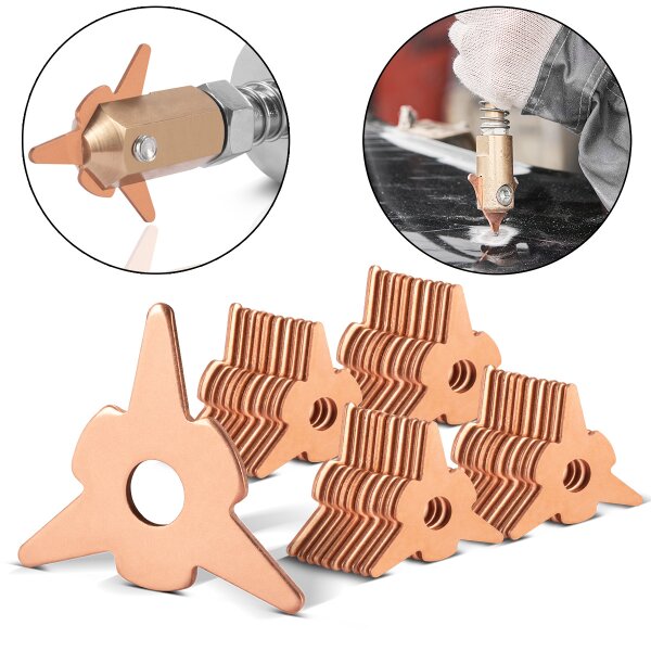 STAHLWERK dent removal stars set of 40, Smart Repair accessories for dent spotter / dent lifter / spot welder / dent removal tool for the professional repair of vehicle bodies
